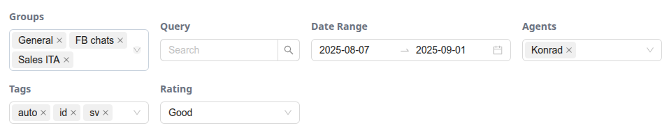 Example filters