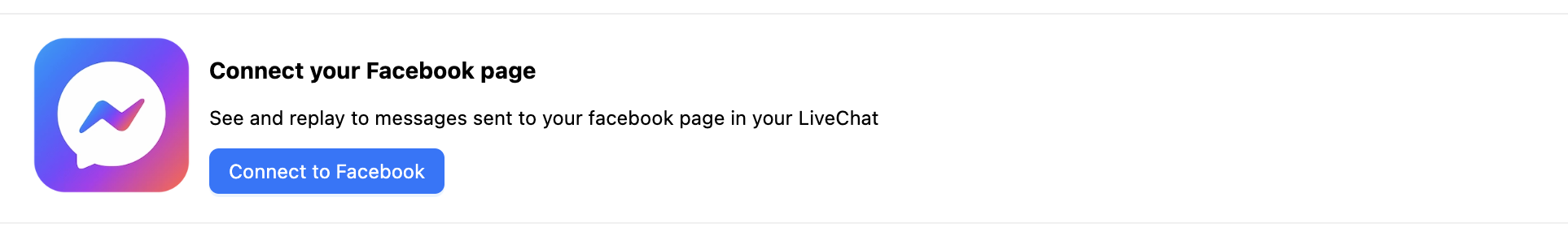 Messenger for LiveChat connect