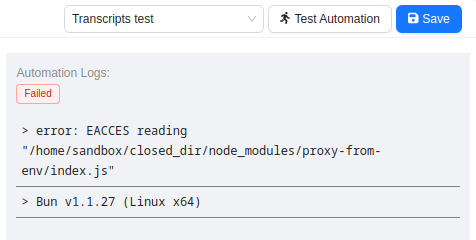 Scripts settings view